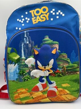 Sonic The Hedgehog Blue 'Too Easy' Kids Backpack